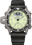 Citizen Promaster Aqualand Watch Battery with Black Rubber Strap