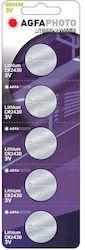 AgfaPhoto Extreme Uhrenbatterien Lithium CR2430 3V 5er Pack