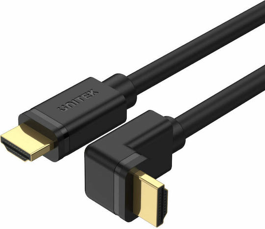 Unitek HDMI 2.0 Premium High Speed 4K 60Hz HDR Angle (90°) Cable HDMI male - HDMI male 3m Μαύρο