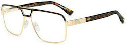 Dsquared2 Men's Prescription Eyeglass Frames Gold D2 0034 UFM