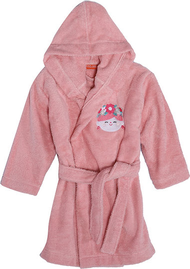 Nef-Nef Homeware Βρεφικό Μπουρνούζι με Κουκούλα Star Girl Ροζ