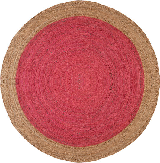 Nef-Nef Homeware Round Καλοκαιρινό από Γιούτα Φ150cm Coral Nef-Nef Homeware Round Καλοκαιρινό από Γιούτα Φ150cm Coral