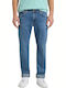 Daren Men's Jeans Pants Elastic with Regular Straight Fit Blue