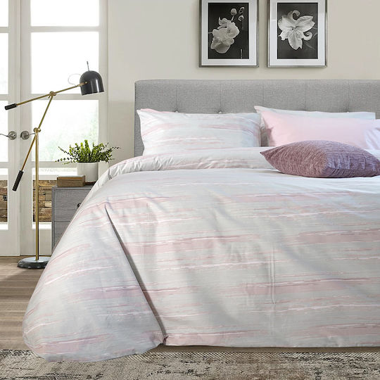 Lino Home Deep Κουβερλί Μονό Βαμβακερό Rose 160x240cm