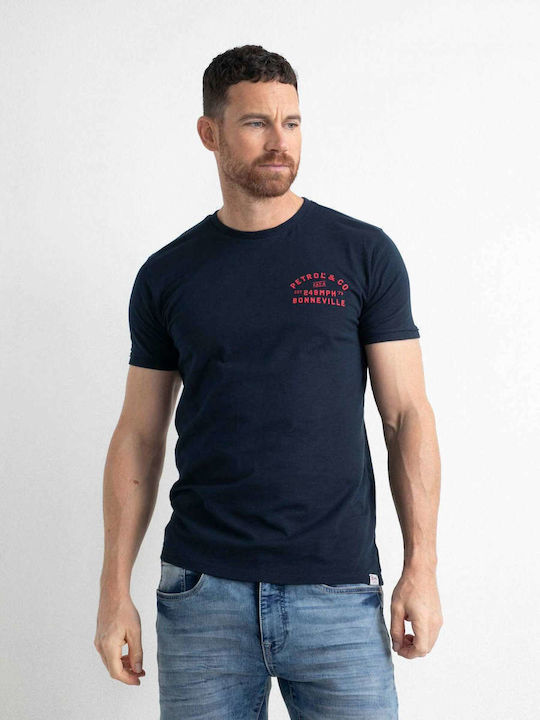 Petrol Industries Herren T-Shirt Kurzarm Marineblau