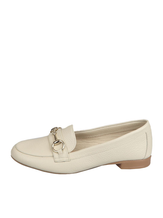 Stefania Γυναικεία Loafers σε Μπεζ Χρώμα