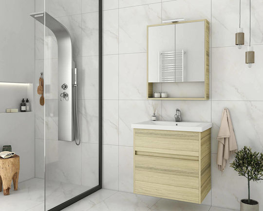 Drop Instinct 65 Waschtisch ohne Waschbecken L62xB43.5xH60cm Natural Oak