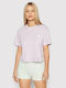 Guess Damen Crop T-shirt Flieder