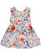 Children's Dress Sleeveless Satin Floral Set with Accessories Pink