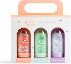 Glow Hub Mix & Mask Set Îngrijire pentru Hidratare & Strălucire cu Mască de față