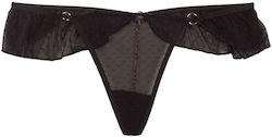 CottonHill CH0160 Thong with Golden Chain Black