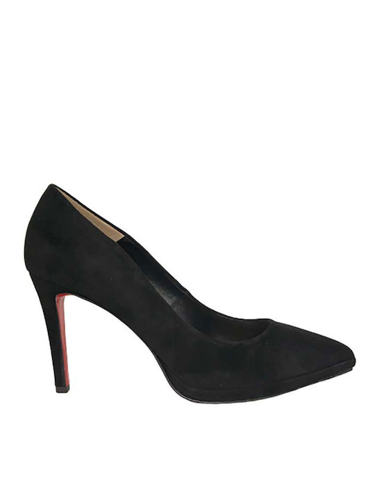 Paolo Bellucci Suede Black Heels