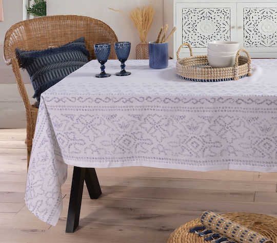 Nef-Nef Homeware Tablecloth Mysterious Blue 140x140cm