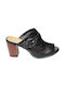 B-Soft Mules mit Chunky Hoch Absatz in Schwarz Farbe