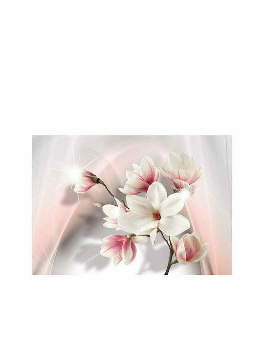 Wall Mural White Magnolias Fabric Pink 350x245cm