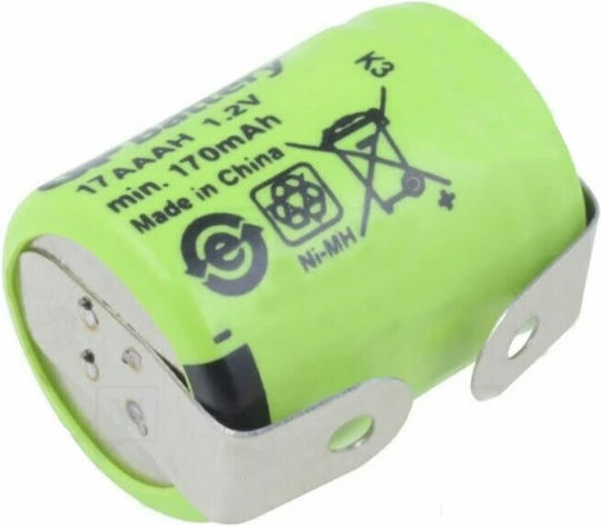 GP Batteries Επαναφορτιζόμενη Μπαταρία 1/3 AAA Ni-MH 170mAh 1.2V με Λαμάκι 1τμχ