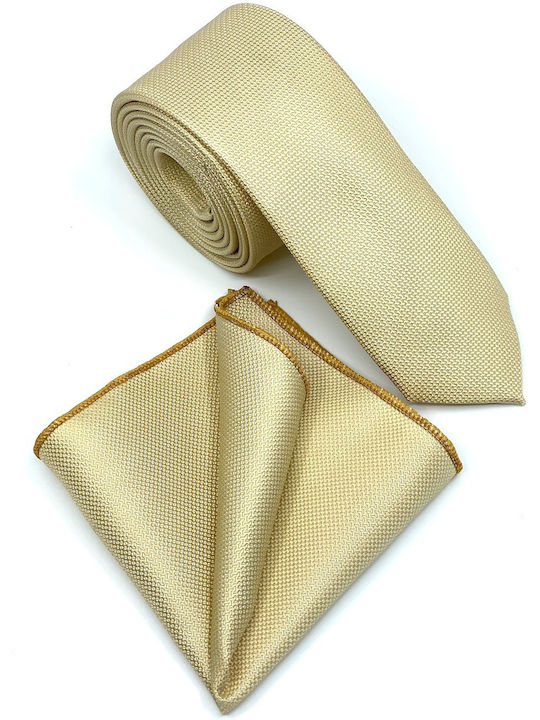 Legend Accessories Synthetic Men's Tie Set Monochrome Beige