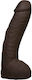 Vac U Lock Ultraskyn Hung Dildo realist cu Scrotum Ciocolată 30cm