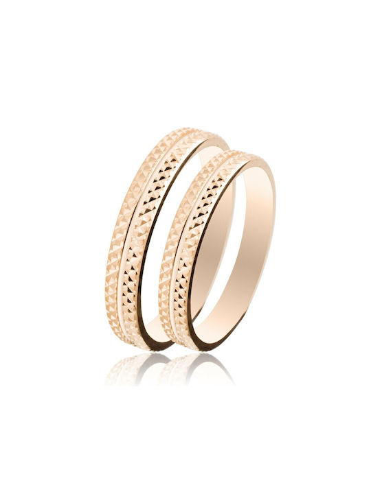 Rosa Gold Slim MASCHIO FEMMINA SL18 9 Karat Goldring Ring Größe:41 (Einzelpreis)