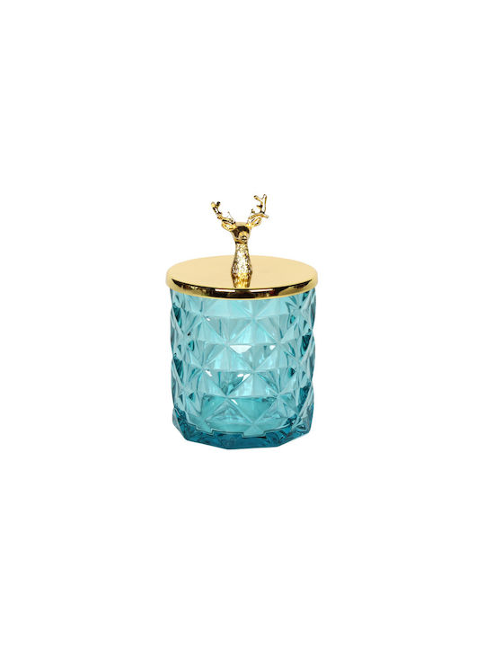 Keskor Фонтанера Стъклен с Капак 8x8x12.5см Turquoise