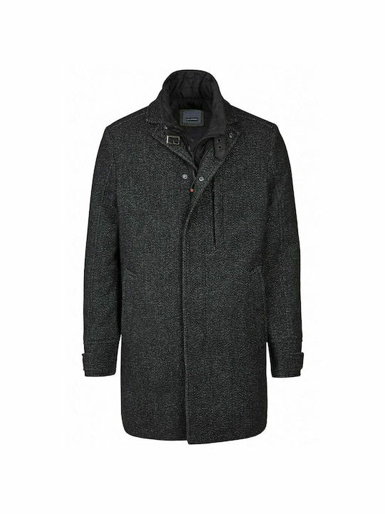 Palton pentru bărbați Palton de lână negru Calamar CL 110300 2Q60 08