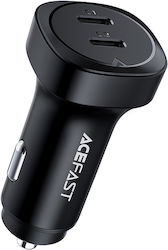 Acefast B2 Зарядно за кола с Портове 2xUSB-A
