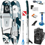CressiSub Tiger Shark Multitask 10'2'' Inflatable SUP Board with Length 3.1m