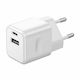 V-TAC Încărcător fără cablu cu port USB-A și port USB-C 30W Livrarea energiei Alb (VT-5330)