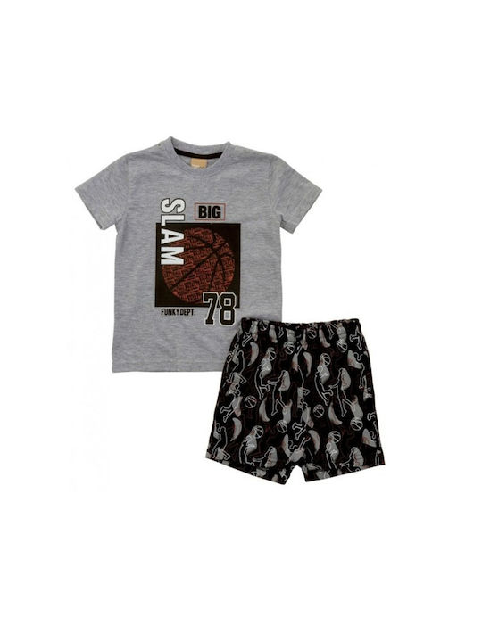 Funky Kids Set with Shorts Summer 2pcs Gray