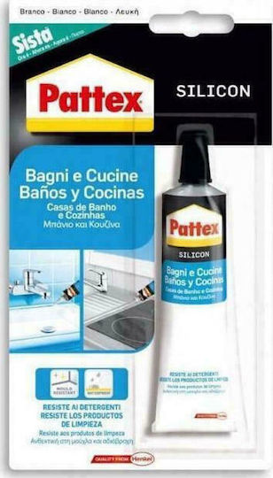 Pattex Bagni e Cucine Sealant Silicone Mold Resistant White 60ml