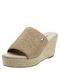 Damenplattformen Taupe