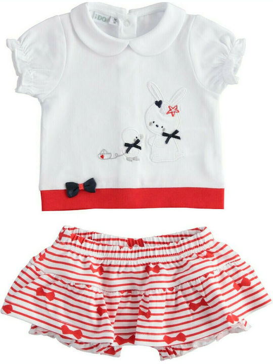 iDO Kids Set with Shorts Summer 2pcs White