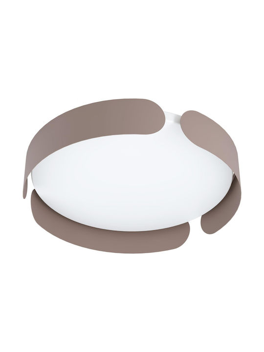 Eglo Valcasotto Modern Plastic Ceiling Mount Light with Integrated LED in Brown color 37pcs