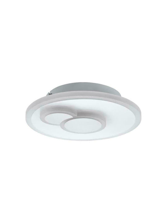 Eglo Cadegal Μοντέρνα Μεταλλική Πλαφονιέρα Οροφής με Ενσωματωμένο LED σε Λευκό χρώμα 20cm