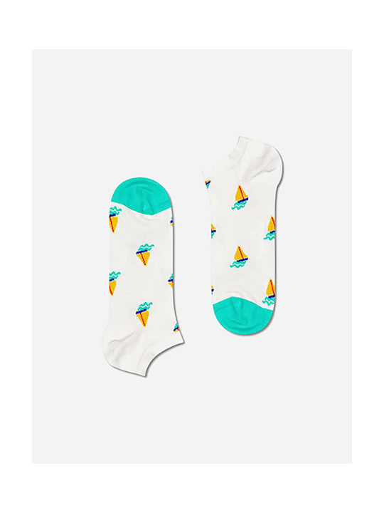 Happy Socks Sail Away Unisex Κάλτσες με Σχέδια Λευκές