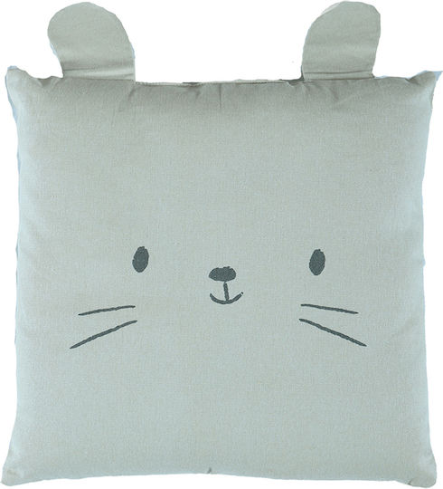 Nef-Nef Homeware Декоративна Възглавница за Люлка Hello World Зелен 30x30см 030527
