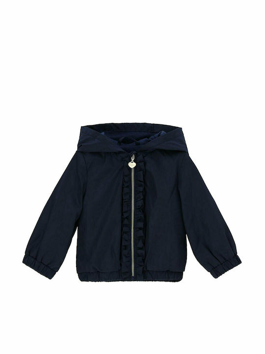 Kids' Casual Jacket Short with Hood Navy Blue