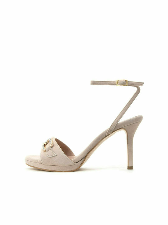 Mourtzi Suede Women's Sandals Beige