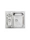 Sanitec Drop-In Sink Right Inox Matte W58xD50cm Silver