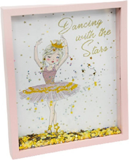 LiebeQueen Ballerina Kinder Fotorahmen Hölzernes Rosa 21.7x26.7cm