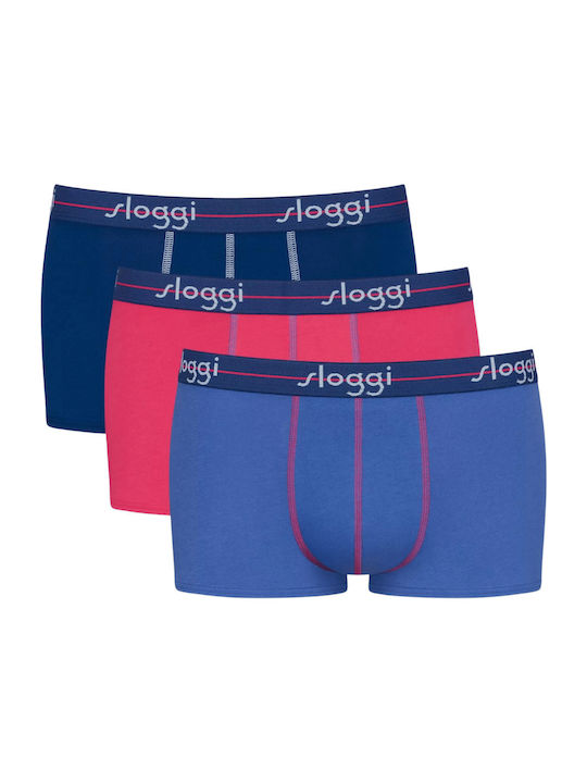 Ανδρικά Μποξεράκια Blue / Navy Blue / Pink 3Pack