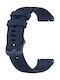 Rhombus Pattern Armband Silikon Midnight Blue (Mi Uhr) EDA0058113