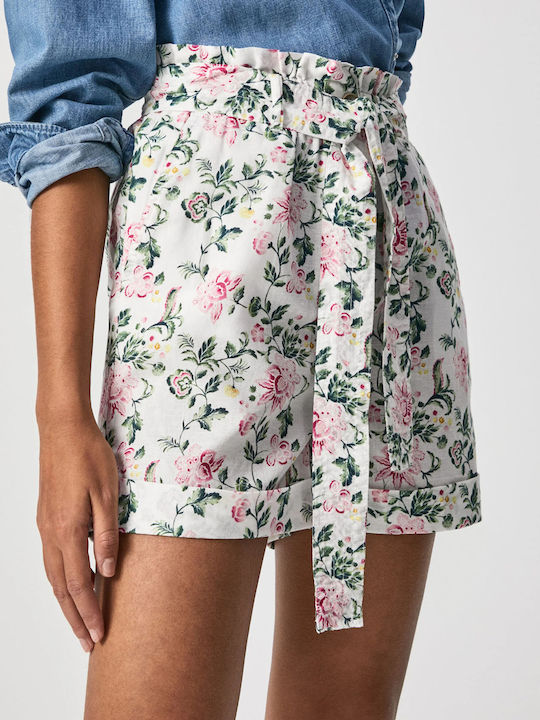 Leah Printed Γυναικείο Ψηλόμεσο Σορτς Green/Pink