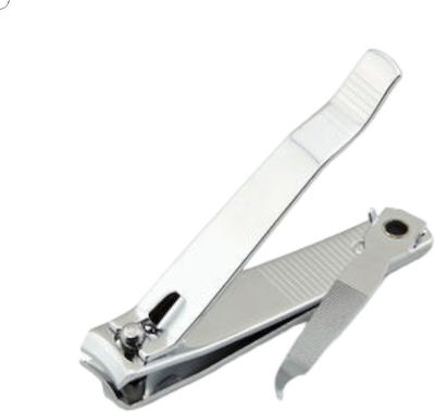 NX011 Nail Clipper Inox Large 8cm Με Λιμα Και Pusher 1pcs