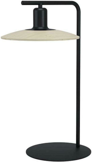 Eglo Mayazes Metal Table Lamp for Socket GU10 with Beige Shade and Black Base
