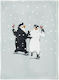 Chic Mic Winter Dance Towel from 100% Cotton in Gray Color 50x70cm