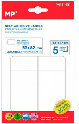 MP Notebook Labels 53x82mm 20pcs