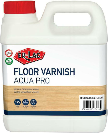 ER-LAC Floor Varnish Aqua Pro Wasser Farblos Matt 1Es