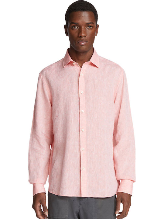 North Sails Long-sleeved Linen Shirt Pink