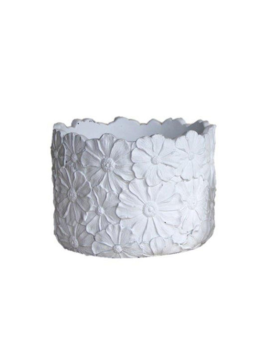 Art et Lumiere Διακοσμητικό Βάζο Κεραμικό Λευκό 19x19x14.5cm